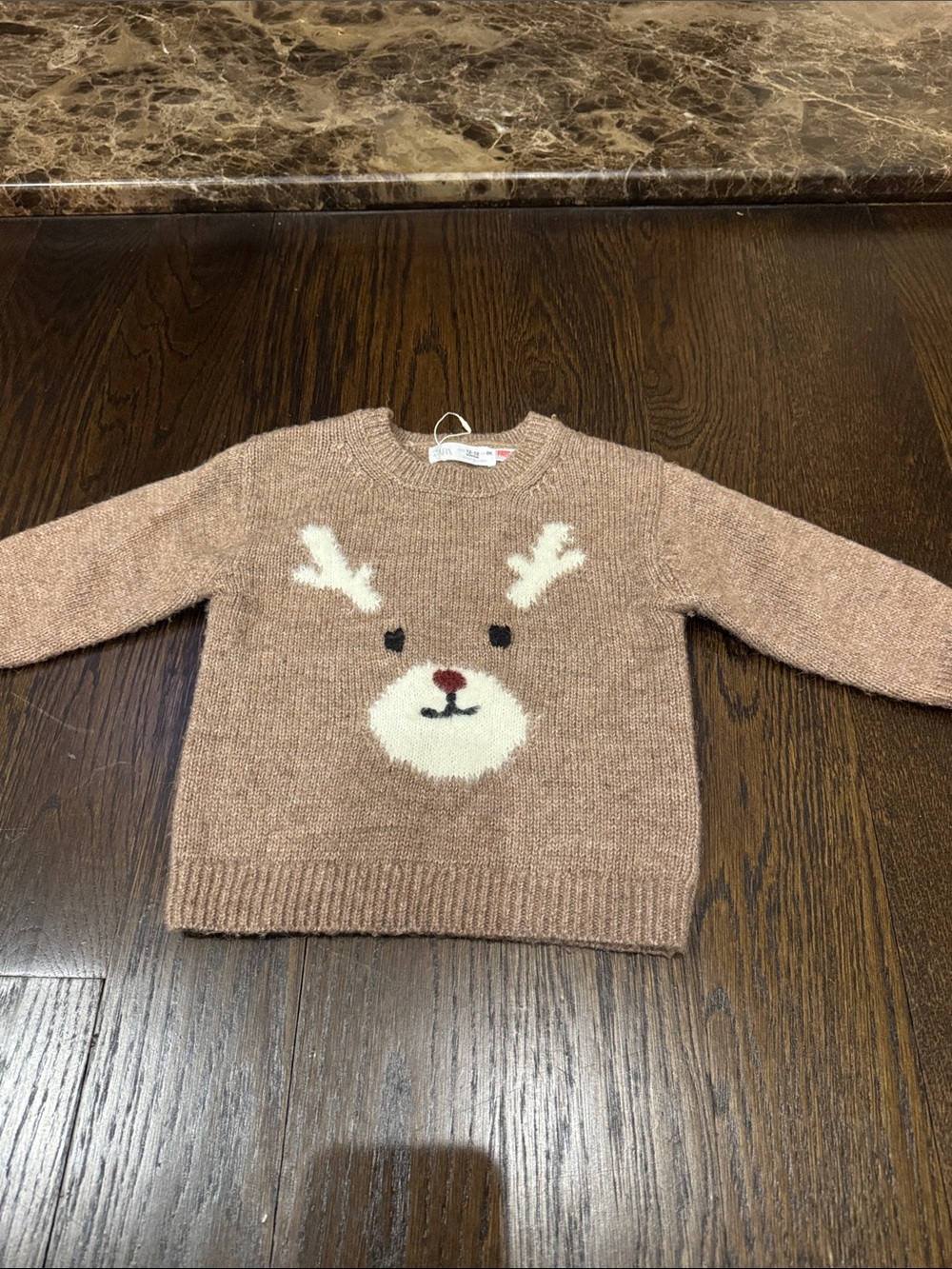 Zara Kids Reindeer Sweater - Brown and  Cream